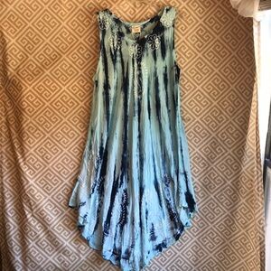 Exist Asymmetrical Dress in Blue and Black